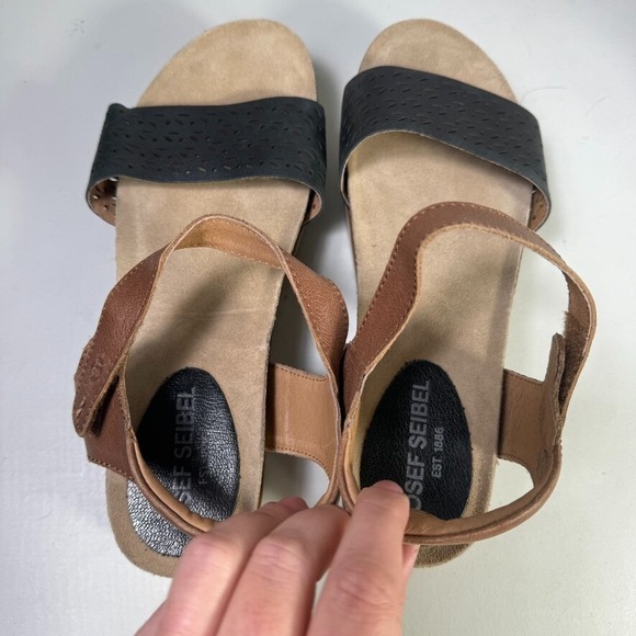 NWOB Josef Seibel Germany comfort leather platform sandals Josef Seibel Clea 41 - Picture 6 of 8